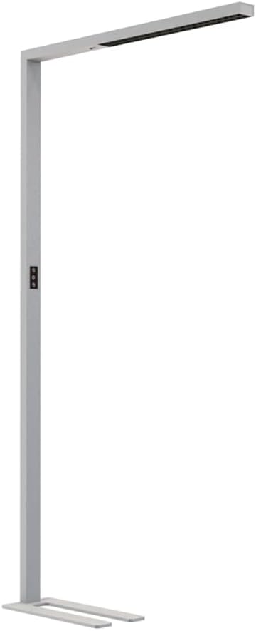 NCC-Licht LED Schreibtischlampe Linus Silber 80W Up & Down 11000 Lumen, blendfreies Licht, Farbtemperatursteuerung & stufenlos dimmbar, mit Bewegungsmelder & Tageslichtsensor