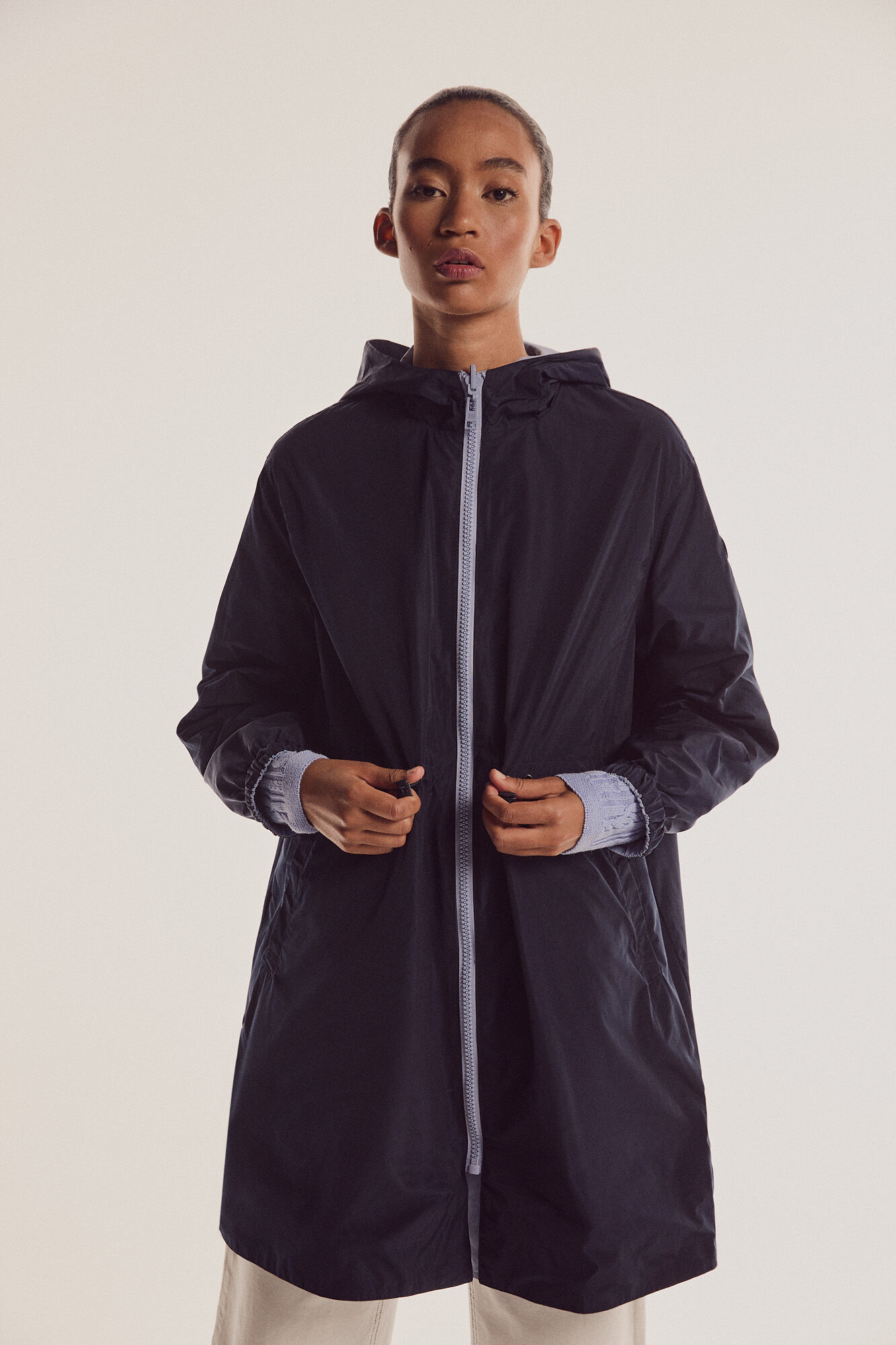 Parka reversível com memória - Azul