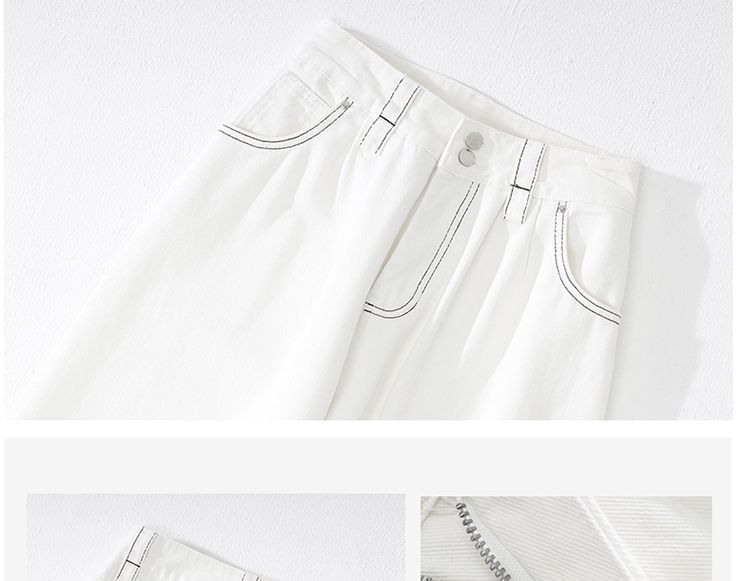 Denimot - High Waist Washed Wide Leg Jeans (diverse designs)