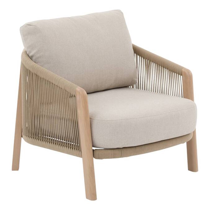 Fauteuil de salon de jardin NELORA Beige