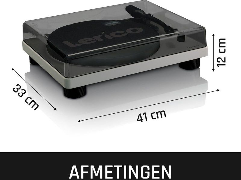Lenco - LS-50 - Platenspeler - Grijs - Inclusief Ingebouwde Speakers