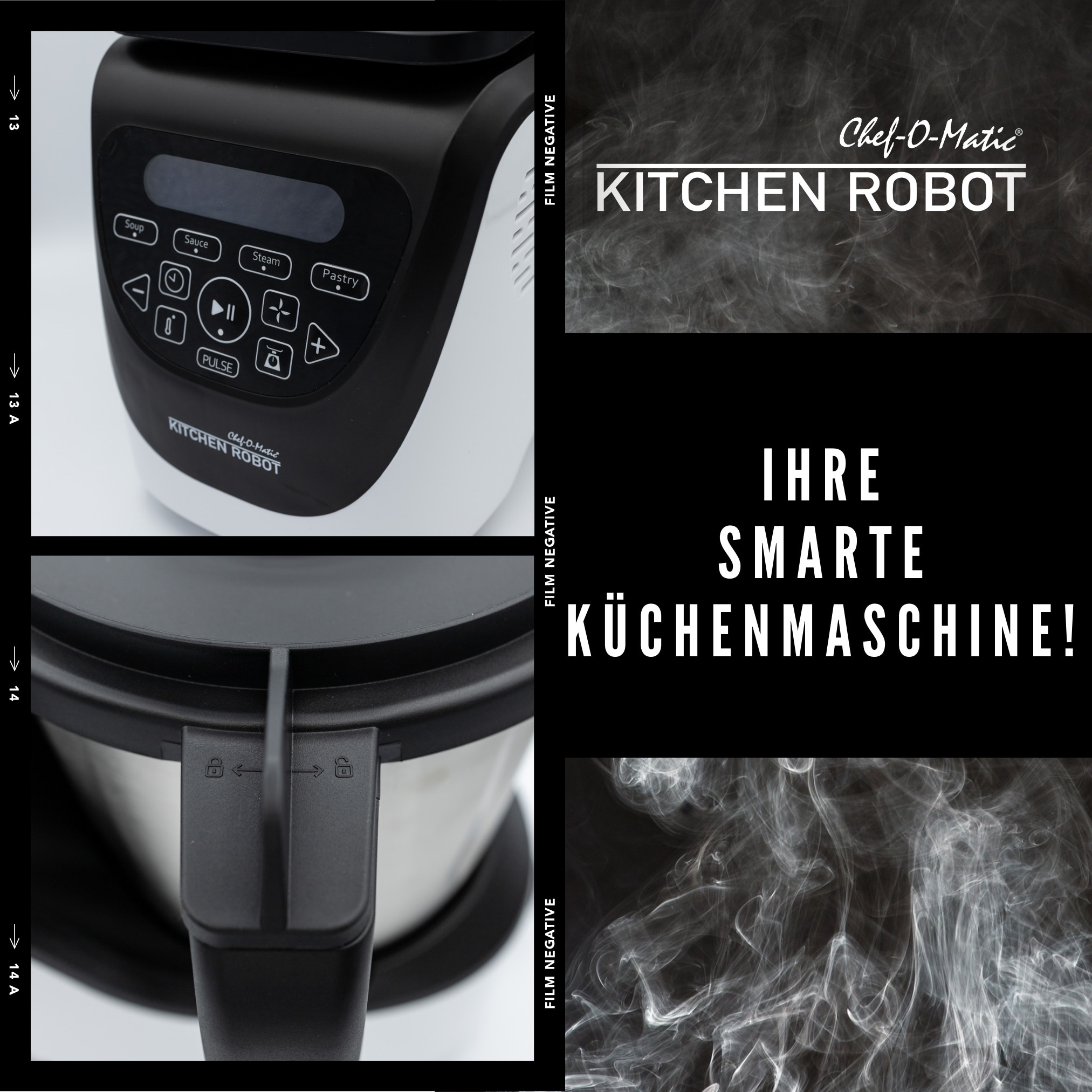 Best Direct® Küchenmaschine mit Kochfunktion - Mixer - Dampfgarer Chef O Matic Kitchen Robot