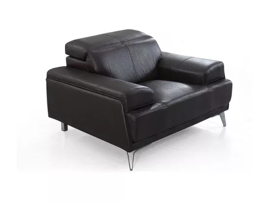 Fauteuil cuir Design GARLIK Marron
