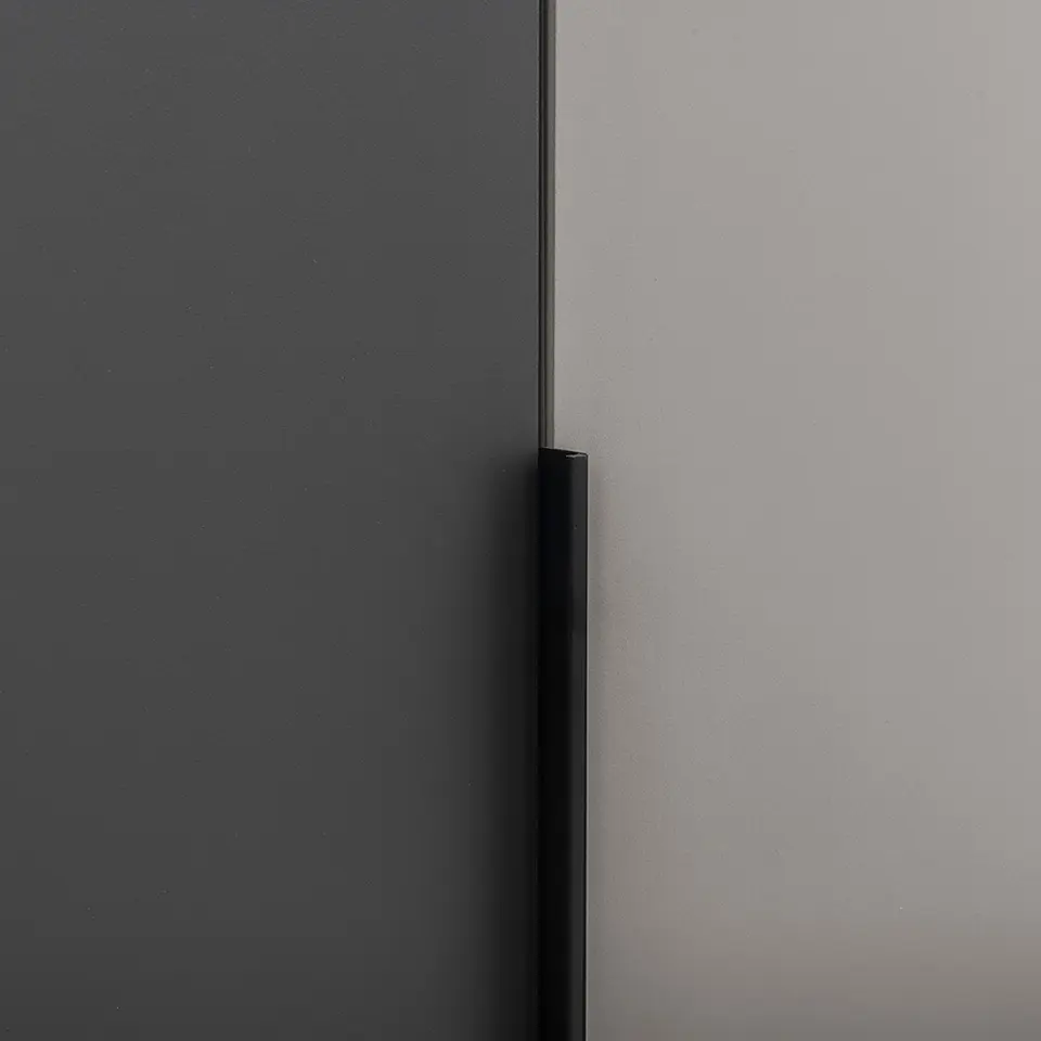 Kledingkast Milaan 4-deurs - grafiet/greige - 208x180x58 cm