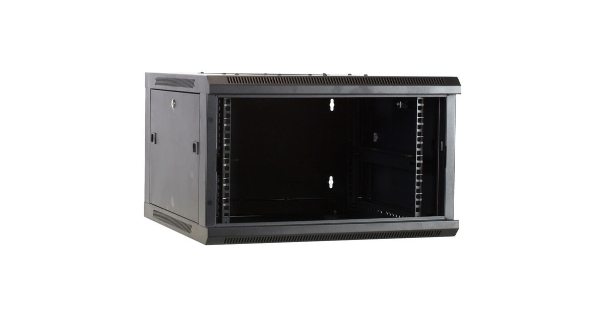 DSI6U wandkast met glazen deur - DS6606 server rack  (Zwart, 600 x 600 x 368mm)