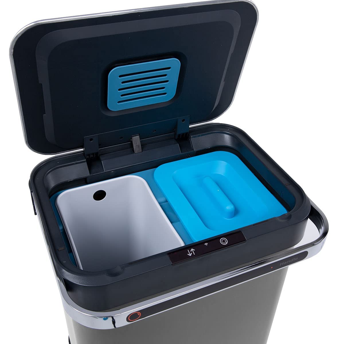 SVITA Sensor-Mülleimer 60L Aktivkohle- und Selbstreinigungs-Funktion Grau