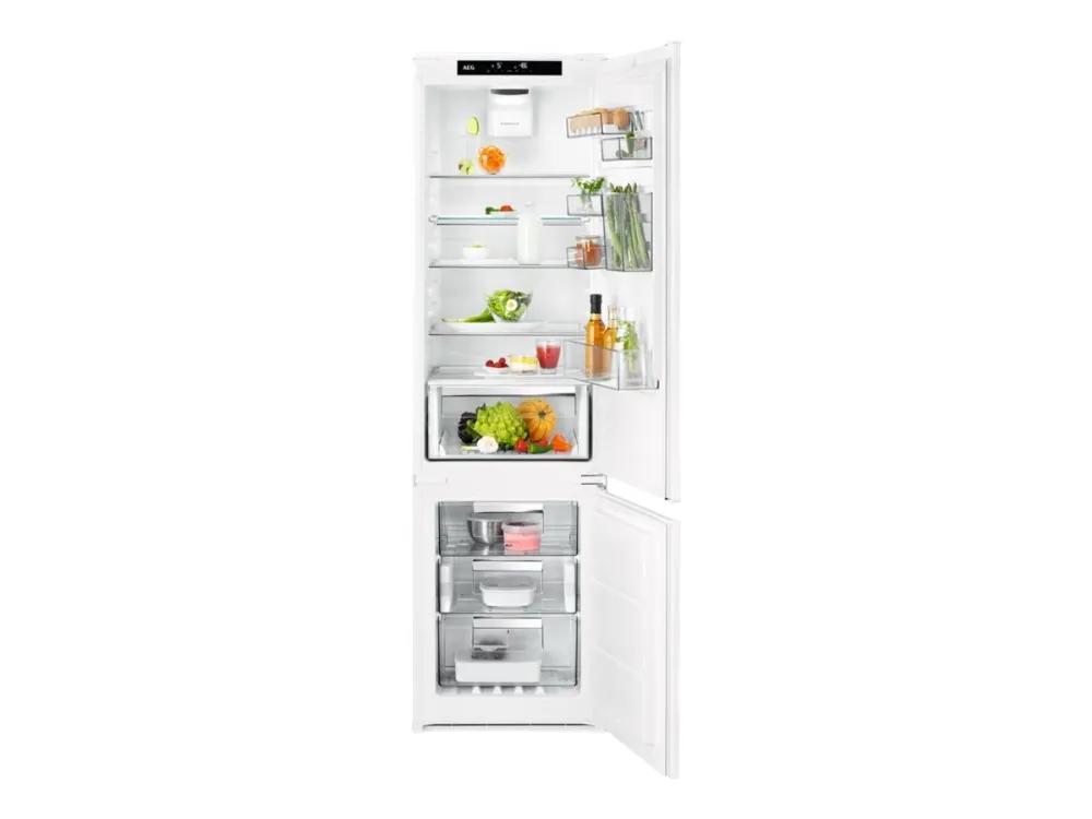 AEG 8000 MultiSpace SCE819E5TS - Køleskab/fryser - bund-fryser - til indbygning - niche - bredde: 56 cm - dybde: 55 cm - højde: 189.4 cm - 269 liter - Klasse E - hvid