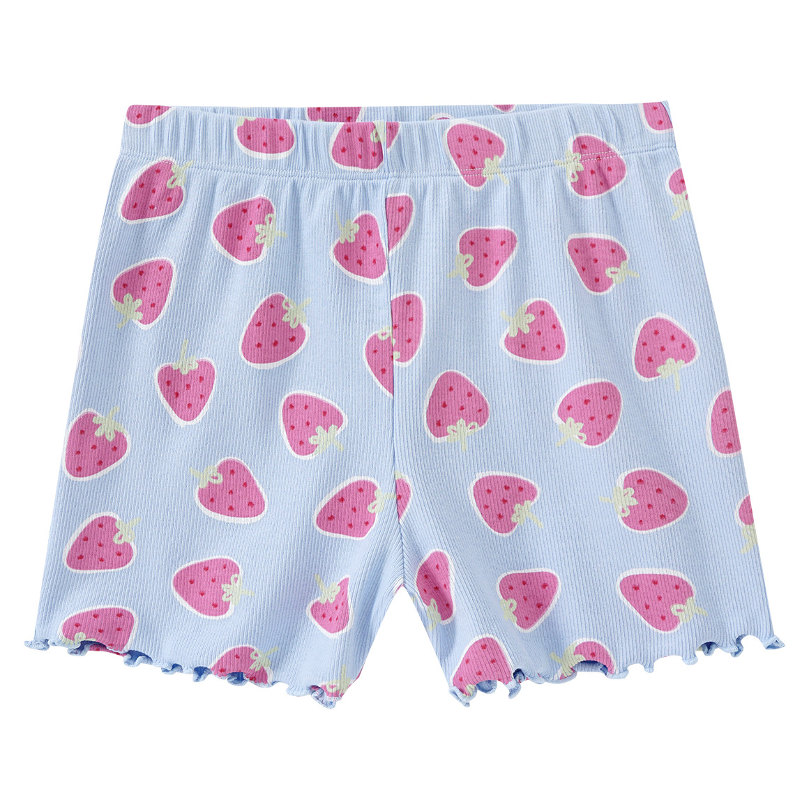 Famy Mädchen Shorty mit Erdbeeren allover hellblau
