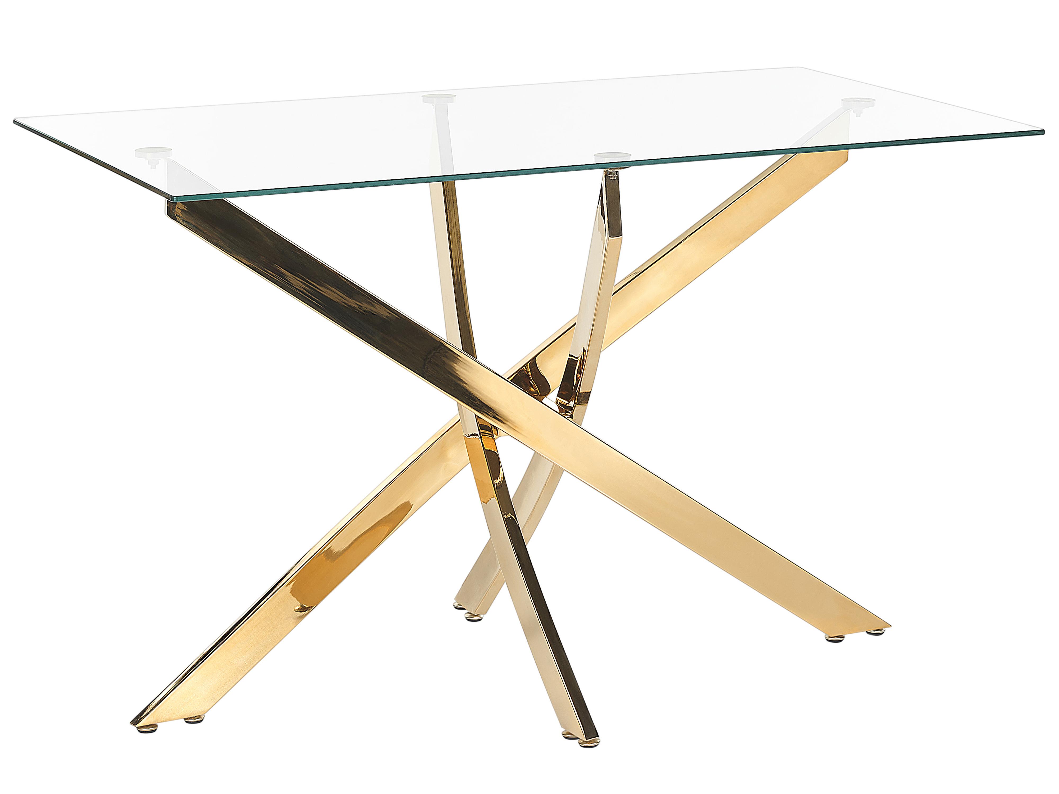 Eettafel MARAMO Goud 70 cm Veiligheidsglas 120 cm
