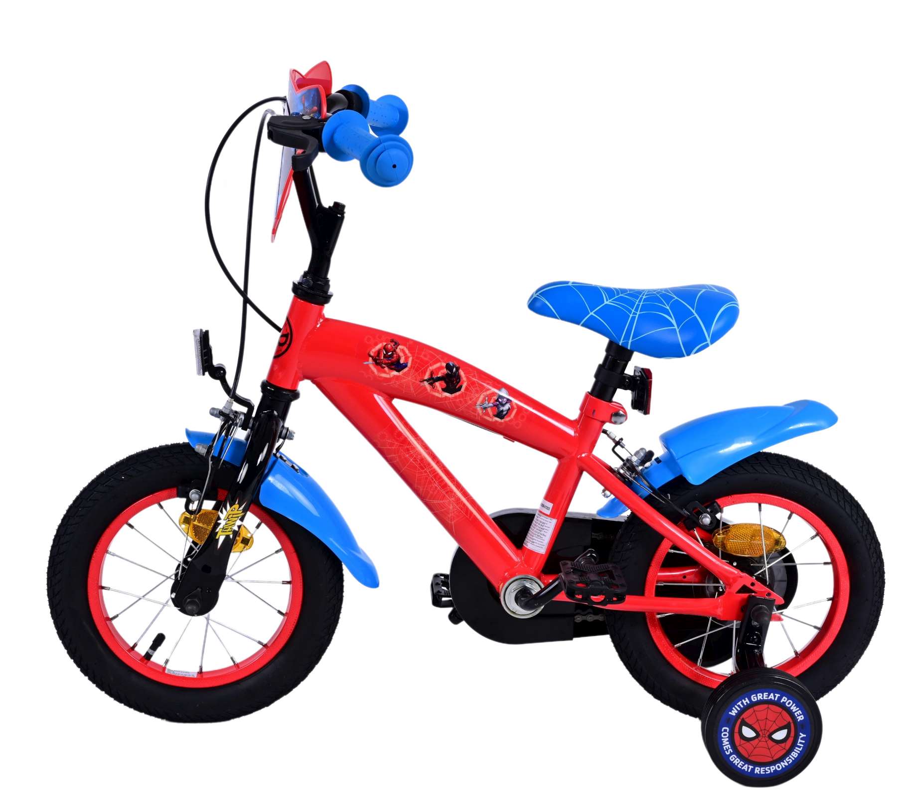 Kinderfahrrad Ultimate Spider-Man Jungen 12 Zoll Kinderrad in Blau/Rot