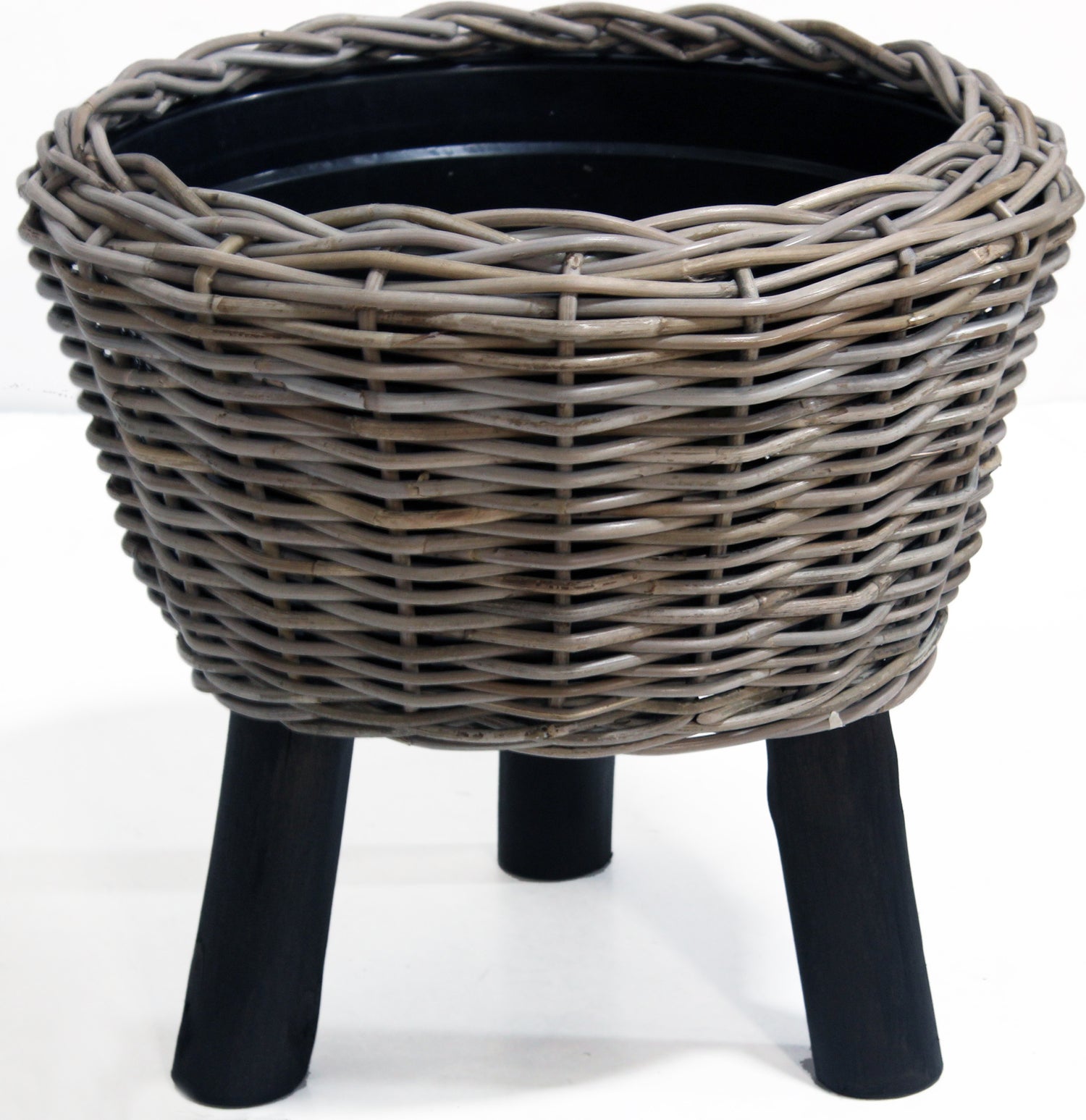Drypot op zwarte poten D44 H44 cm