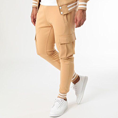 Ensemble Veste Teddy Capuche Et Pantalon Jogging 0136 Beige