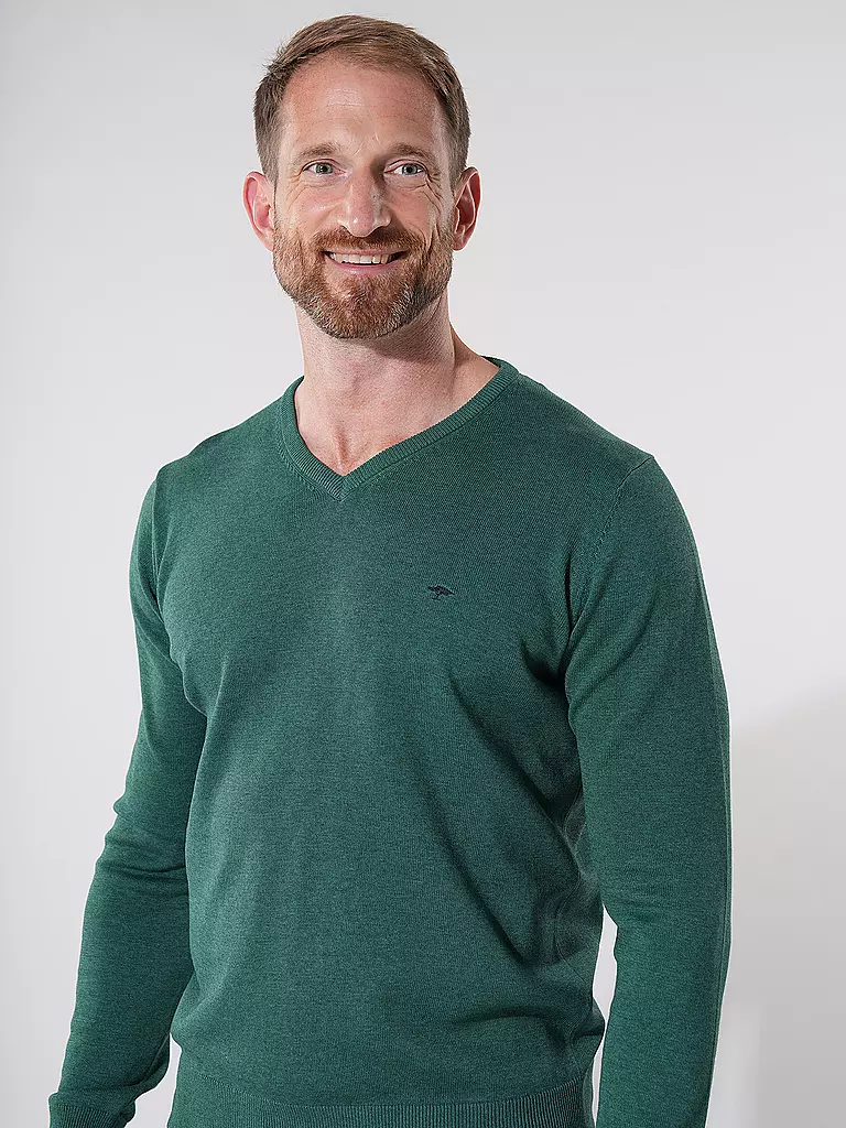 FYNCH HATTON Pullover dunkelgrün