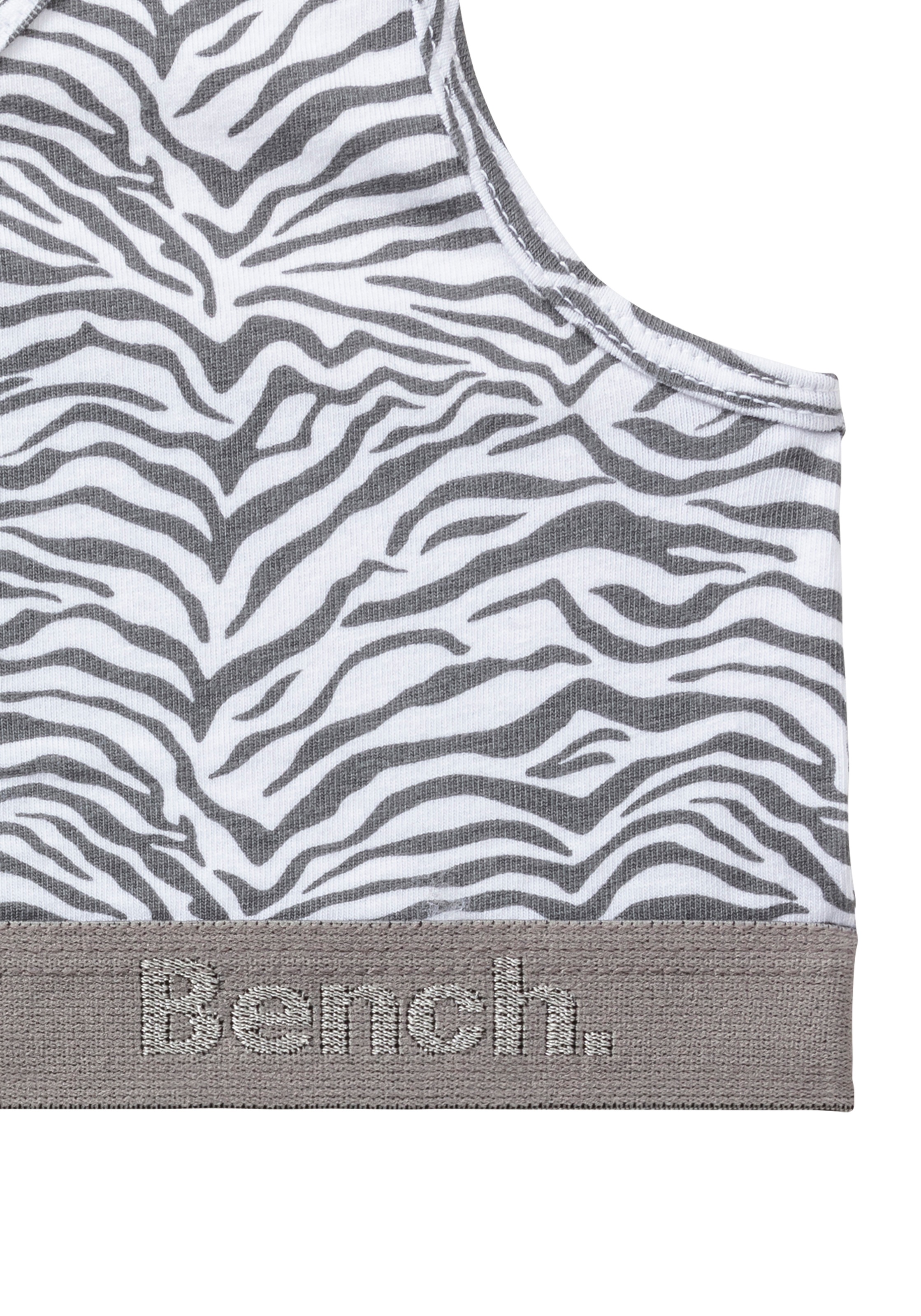 Bench. Set: Bustier, 4 Stk. in tonigem Zebramuster