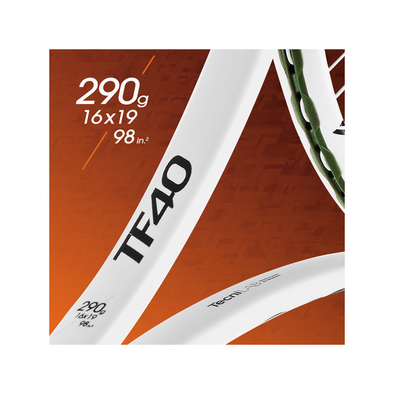 Tecnifibre TF40 290 16M V3 - Raquette de tennis précision et contrôle de balle
