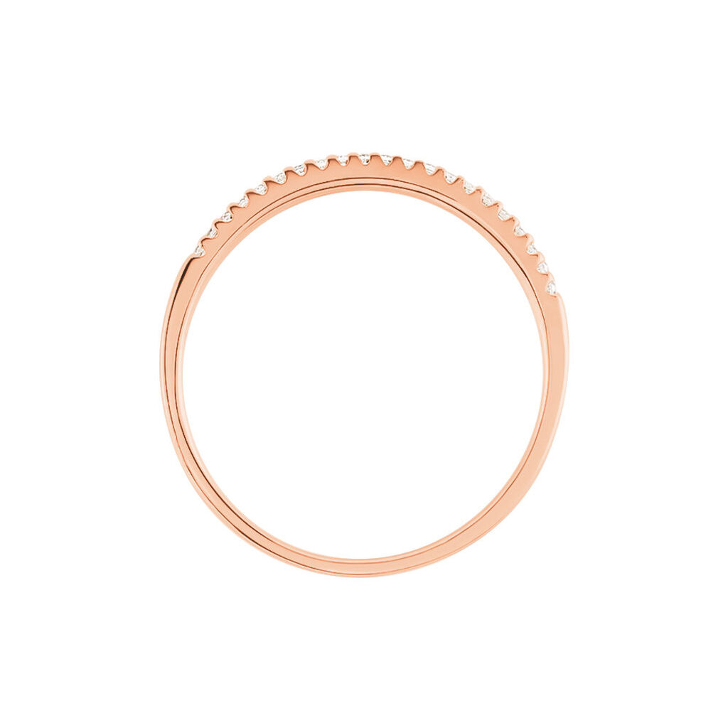 Bague Jaquelyn Argent Rose Oxyde De Zirconium