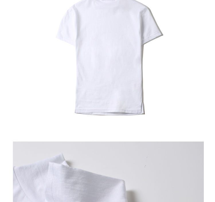 SIMPLE BLACK - T-shirt met korte mouwen en mockneck