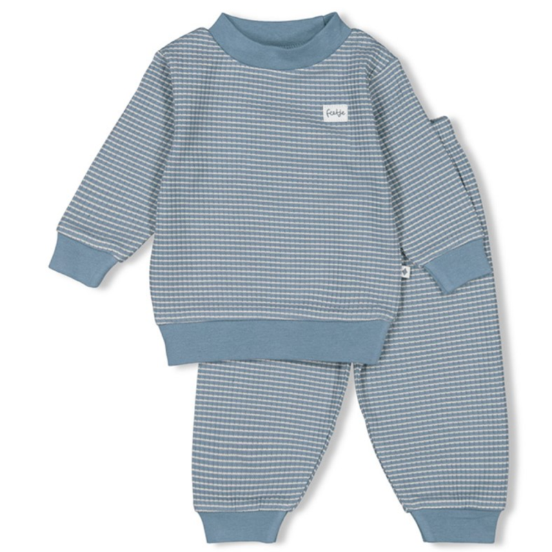 Feetje Wafel Pyjama ijsblauw