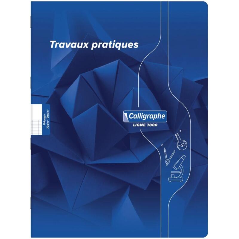 Cahier Travaux Pratiques piqué 7000 24x32 cm 144 pages grands carreaux 70 g + uni 90 g - Assortis