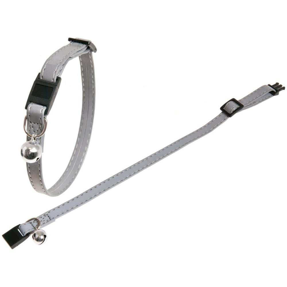 1 collier réfléchissant gris pour chat