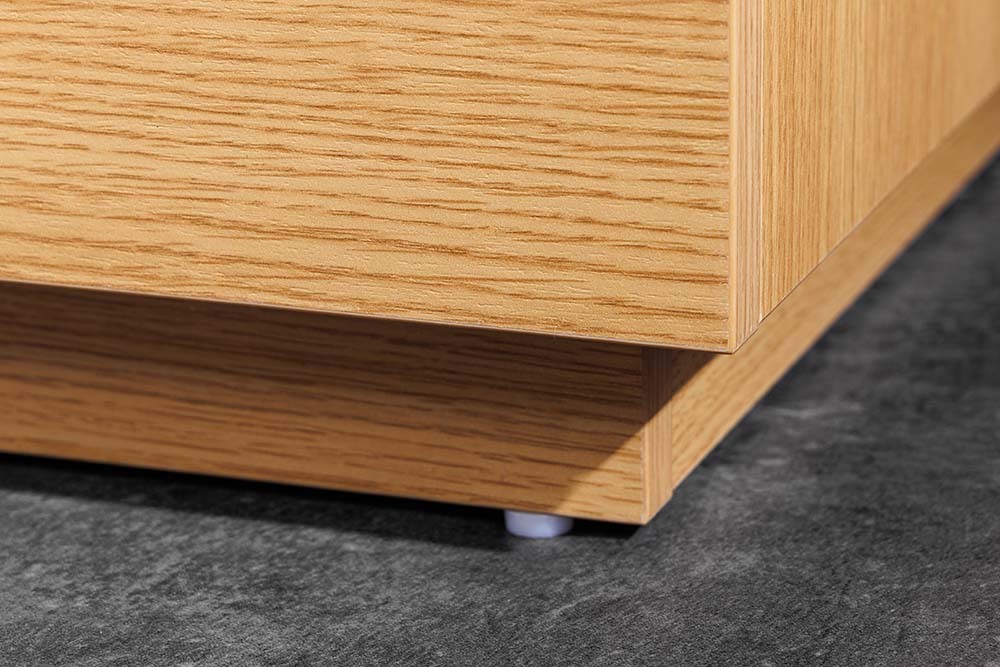 Modernes TV-Board LOFT 160cm natur schwarz drei Fächer mit Schublade
