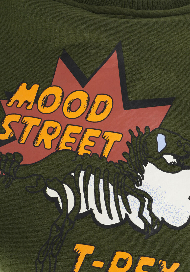 MOODSTREET donkergroene moodstreet sweater m209-6382