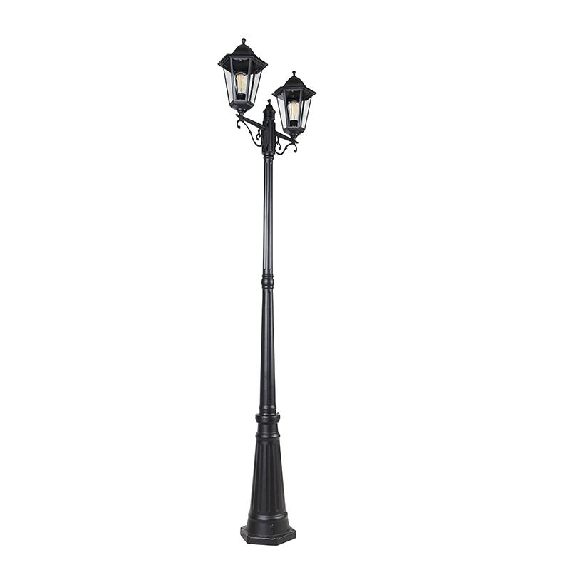 Buitenlantaarn zwart 220 cm 2-lichts IP44 - Havana