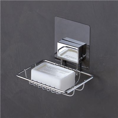 Accessoires de salle de bain chromé fixation électrostatique