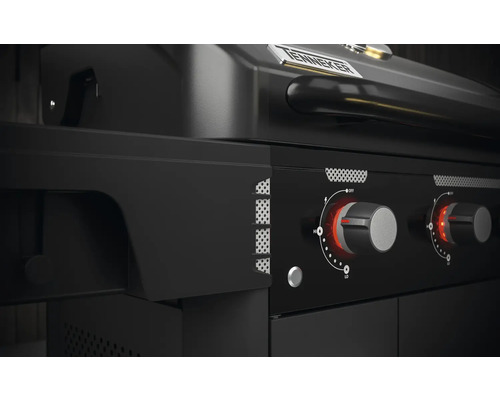 Tenneker® Halo Gas Grill Power Zone TG 3 156,4 x 61 x 117,5 cm 3 branders + zijbrander, gietijzeren rooster, platformsysteem, glazen inzetstuk in het deksel