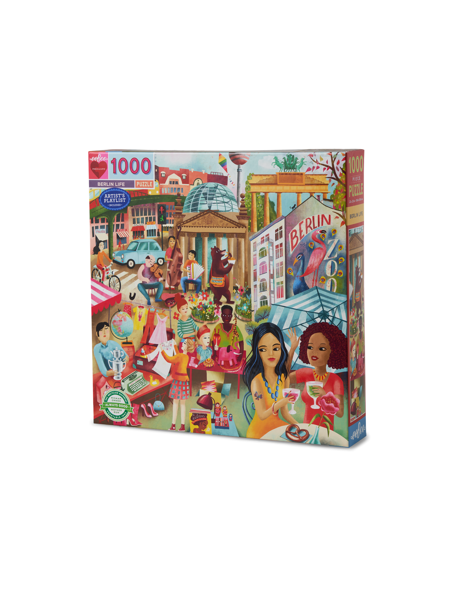Berlin Life-puslespil 1000 brikker | Papir. 58,4 x 58,4 cm. | Multi | Eeboo
