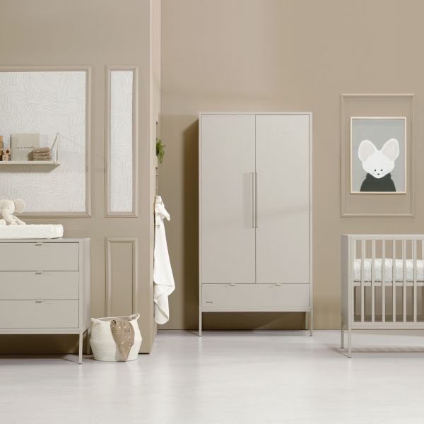 Kidsmill Amy Kledingkast 2-Deurs Oatmeal