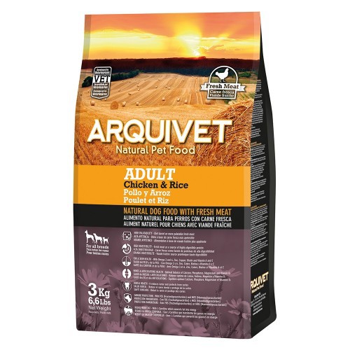 Ração Arquivet para Cães Adultos, Sabor Arroz e Frango
