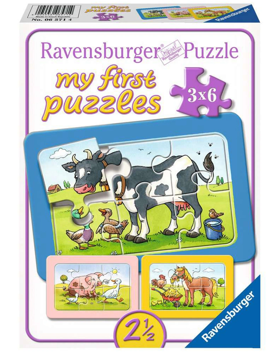 Rahmenpuzzle GUTE TIERFREUNDE 3x6-teilig