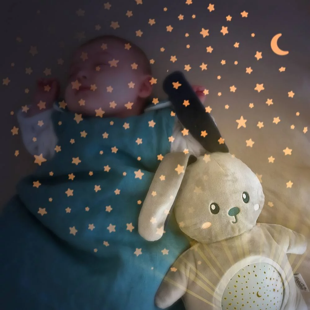 KID'SLEEP - PELUCHE LAPIN - PROJECTEUR ETOILES MUSICAL