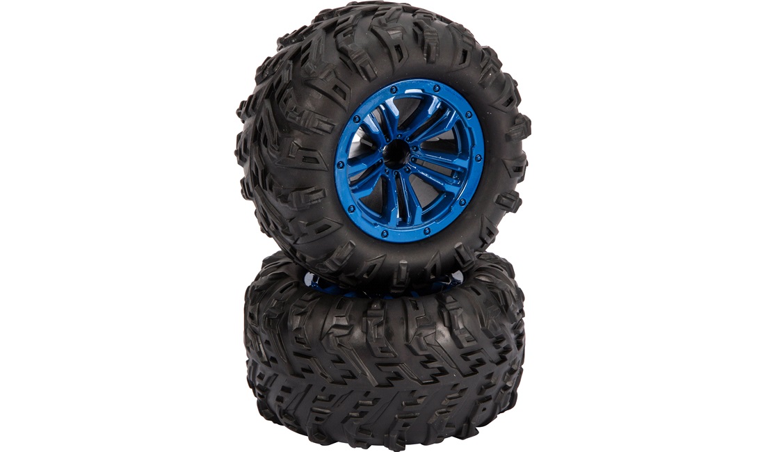 Hjulsæt blå med dæk 2 stk. Monster Truck