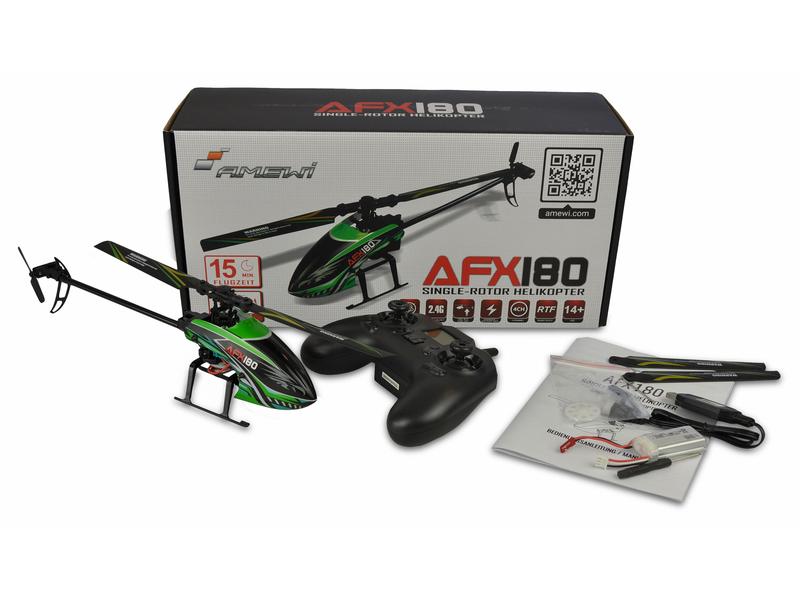 Amewi Helikopter AFX180 Single-Rotor RTF 4-Kanal Singlerotor Heli mit 6G Gyro