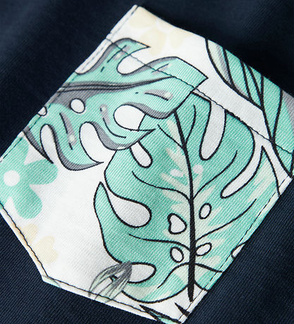 Name It T-Shirt - NkmValmas - Navy Blazer/Green Leaf