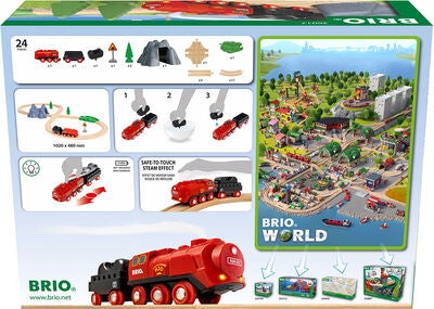 Brio 36017 Damplokomotiv Togsett