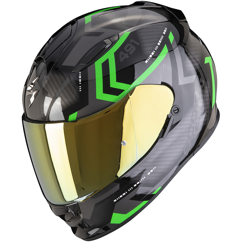Scorpion - Casque Exo-491 Spin Noir / Vert