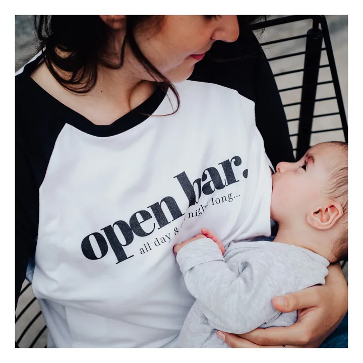 Tajinebanane T-Shirt d'allaitement Open bar | Blanc