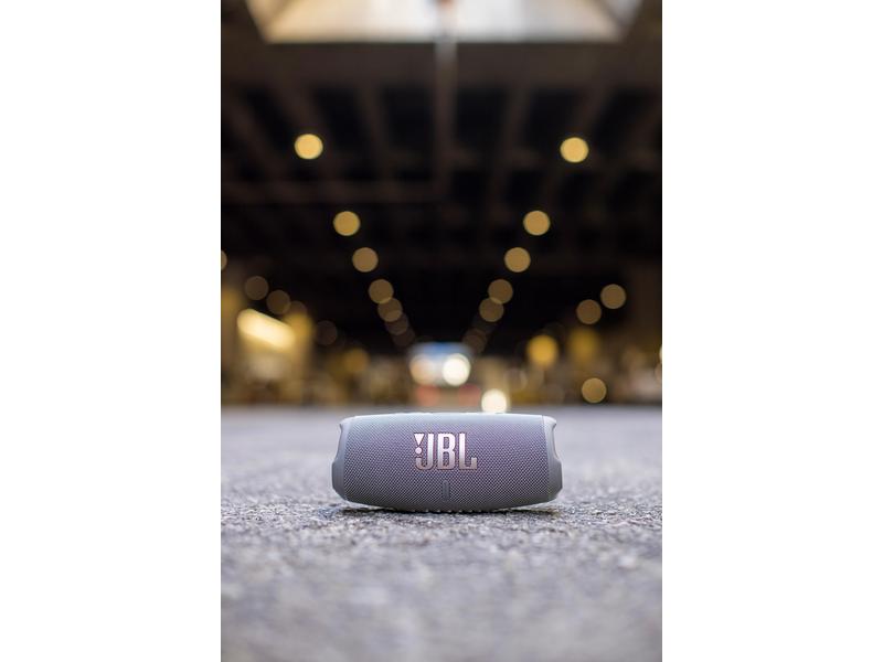 JBL Bluetooth Speaker Charge 5 Grau Tragbarer wasserdichter Lautsprecher mit Powerbank