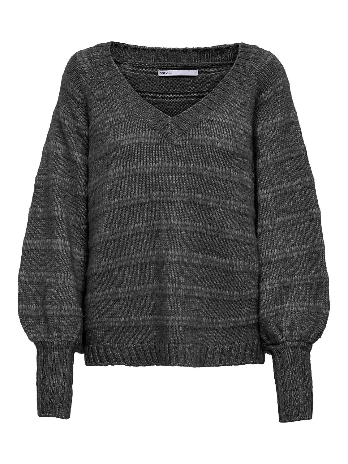 ONLCELINA Strickpullover Dark Grey Melange