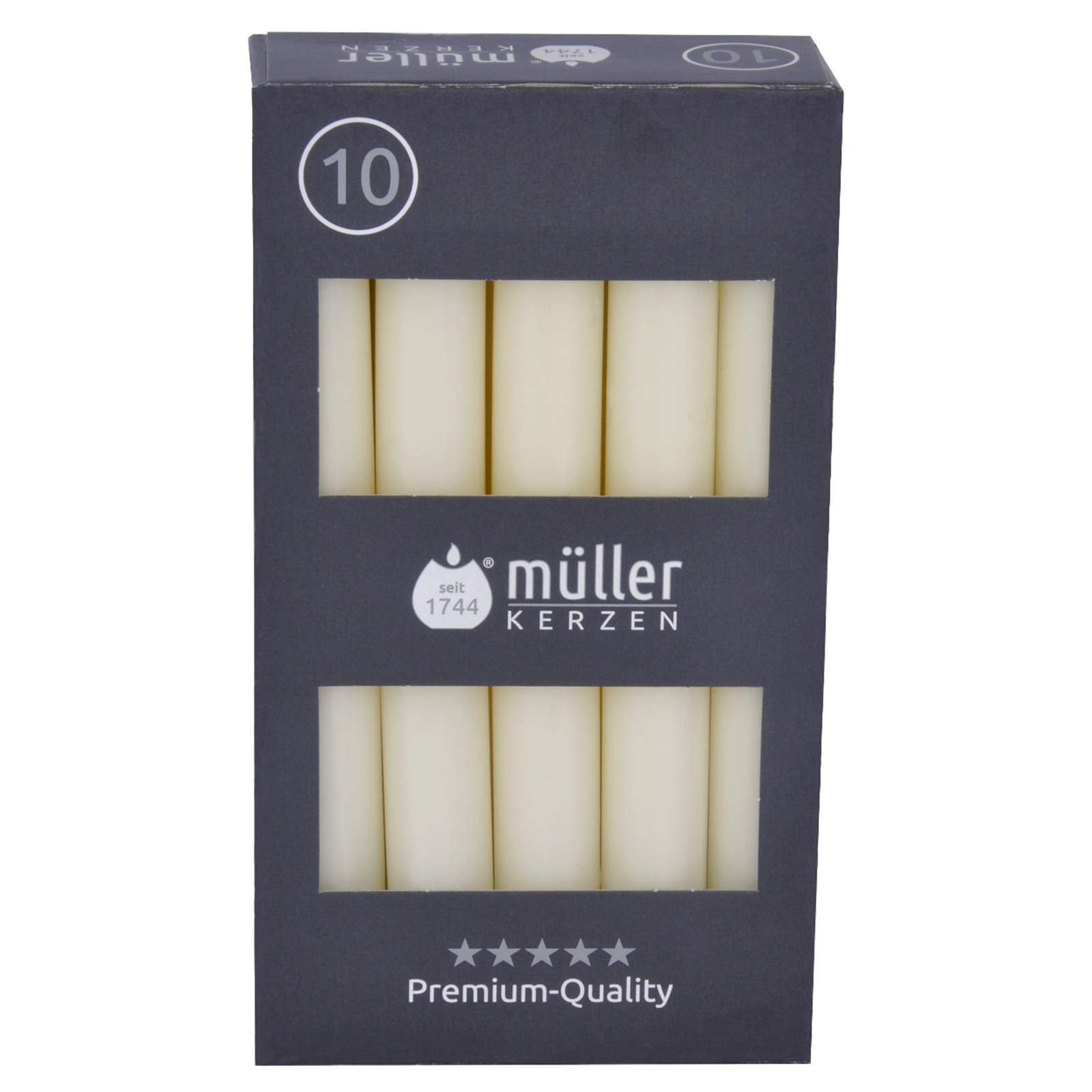 Tafelkerzen 10er-Pack - vanille