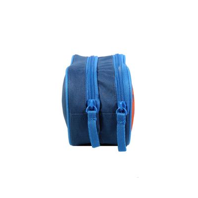 Trousse rectangulaire Phileas Basket - 2 compartiments - bleu - Bagtrotter