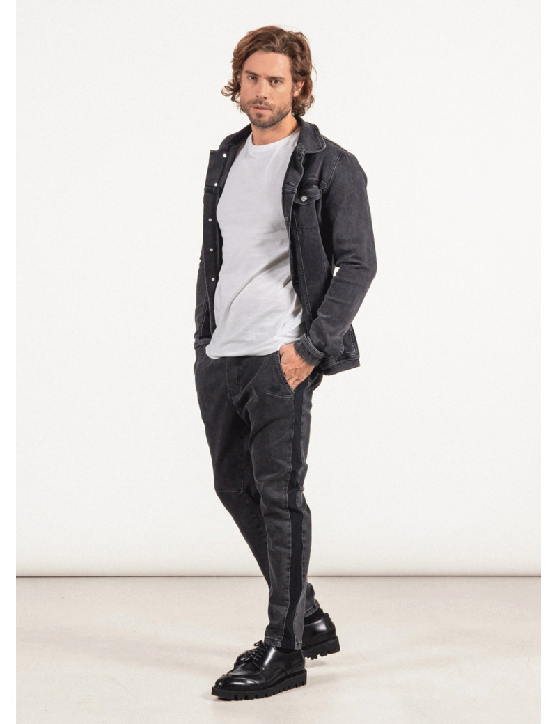 HBT DENIM CHIC | CHRIS BAND PANTALON HOMME NOIR