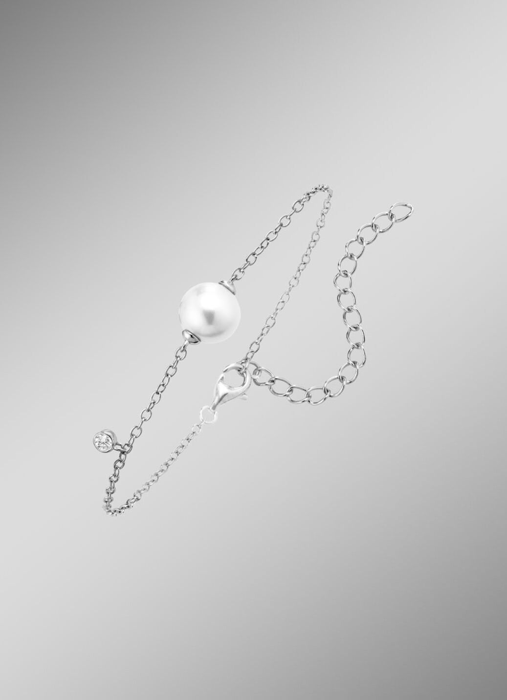 Armband mit Süsswasser-Zuchtperle und synth. Zirkonia