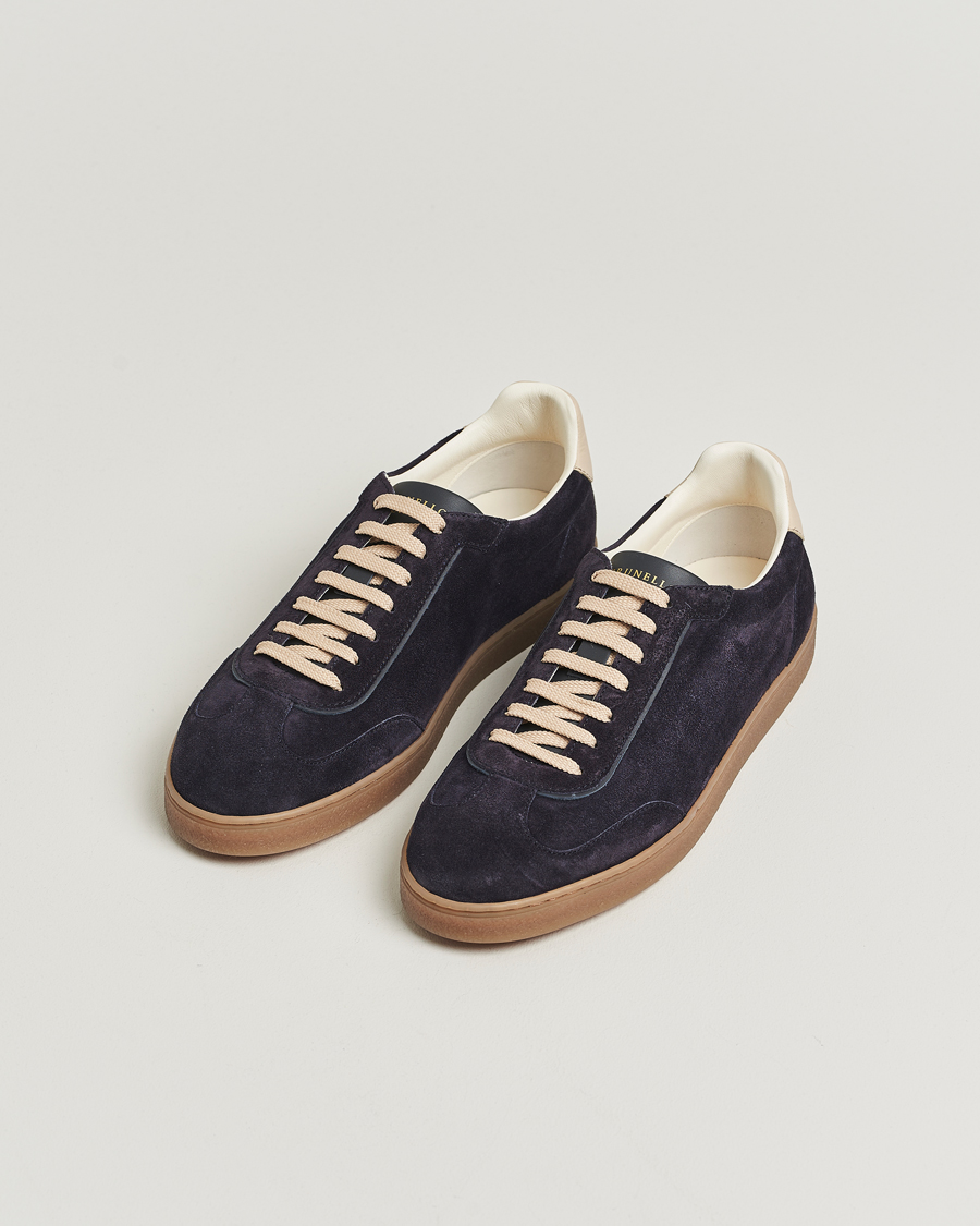 Brunello Cucinelli Classic Sneakers Navy Suede