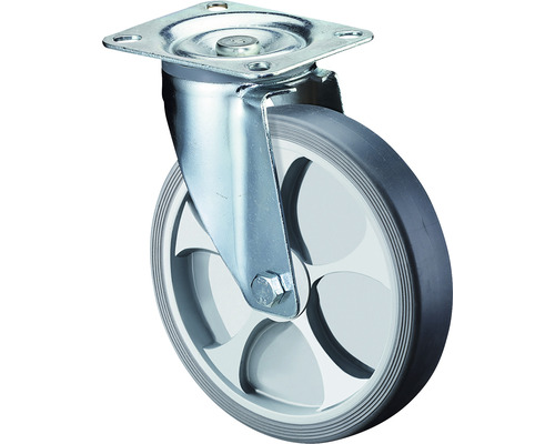 BS Rollen Zwenkwiel L400.B44.126 thermoplast Ø 125 mm tot 120 kg met plaat 105x80 mm