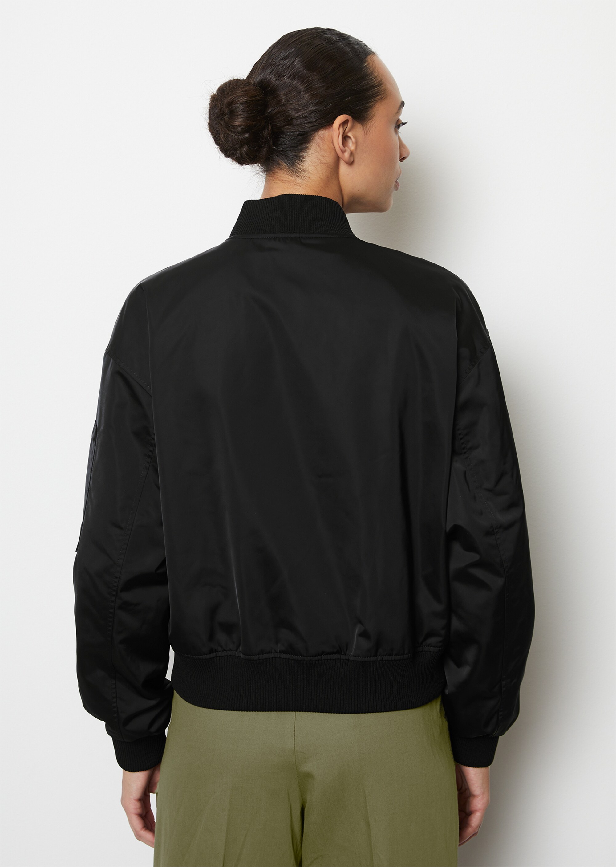 Blouson im Aviator-Stil regularaus recyceltem Polyester-Twill