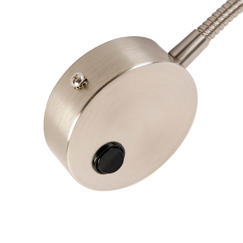 Wandlamp staal met flexarm - Karin flex